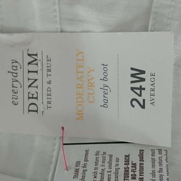 C.J.Banks White Barely Boot Stretch Jeans Plus Size 24W - Picture 6 of 10